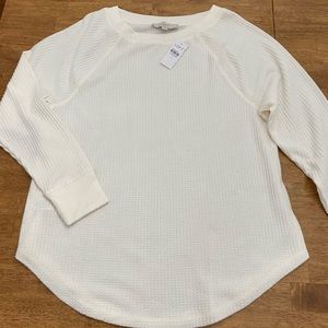 LOFT waffle knit long sleeve thermal shirt